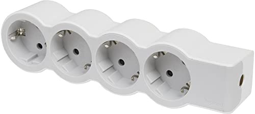 Legrand Regleta de 4 enchufes de mesa con o sin cable de alimentación (4 enchufes sin cable)