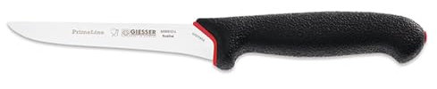 Giesser seit 1776 - Made in Germany - Ausbeinmesser rutschfest PrimeLine, 13 cm Klinge flexibel, schwarz, scharfes Metzgermesser spülmaschinenfest, rostfrei