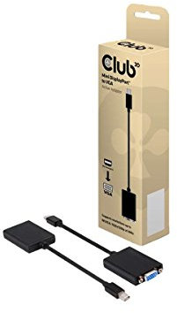 Club 3D CAC-1103 Mini DisplayPort auf VGA Aktiver Adapter schwarz