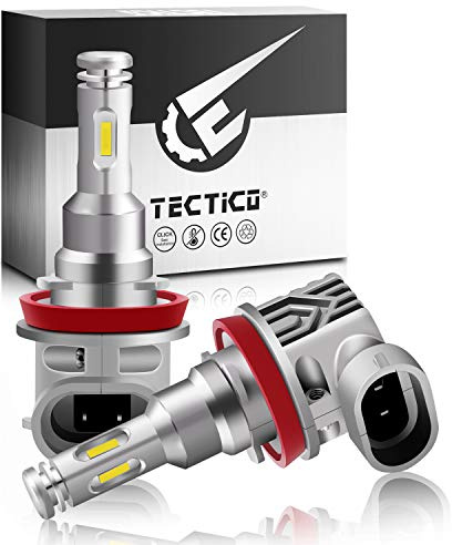 TECTICO H8 LED Angel Eyes Dimljus 6000K Xenon Vit Canbus Felfri 12V 40W Strålkastarlampor DRL Halo Ring för E60 E92 E90 E91 E93 E70 X5 E71 E72 X6 E82 E87 E61 E63 E64, 2 lampor
