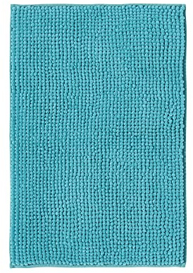 Decomira Badmatta halkfri av mjuk Chenille | Superabsorberande och maskintvättbar | Kan kombineras som badmatta set | För badrum, dusch, badkar eller som wc matta | Petrol Turkos - 50x80 cm