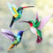 Photect 6 Stück Kolibri Fliegengitter Tür Magnet Insektenschutz Tür Magnet Dekorativ Doppelseitig Flexible Balkontür Einziehbar Fenster Magnetisch Fliegengitter Schutz für Schiebetür 3 Stile