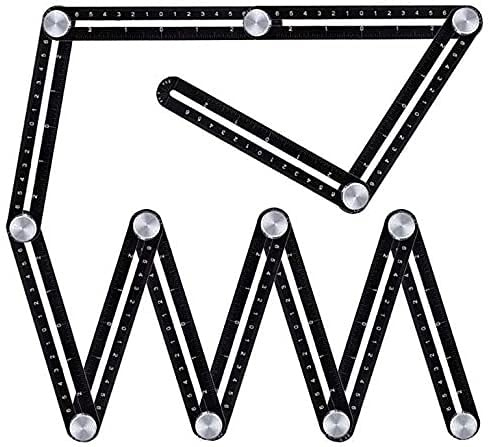 WJJ Digital Display Angolo Righello dodici Righello Pieghevole in Lega di Alluminio Piastrelle Foro Foro Universale Apri Foro Universale Righello Pieghevole Multifunzione