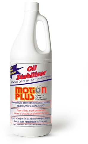 Motion Plus Engine Oil Stabilizer - Heavy Duty Oil Stabilizer for Cars & Trucks, Oil Performance Treatment, Lifts Noise & Stop Leak, Motor Safety for Gas and Diesel Engines, 32 Fl Oz