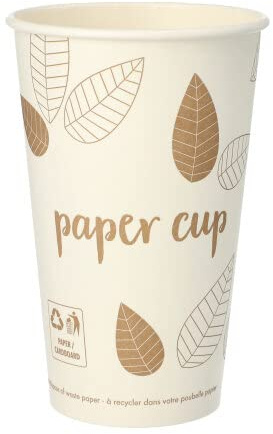 1000 Pappbecher pure 0,4 l unbeschichtet Heißgetränk Kaltgetränk Kaffee Becher