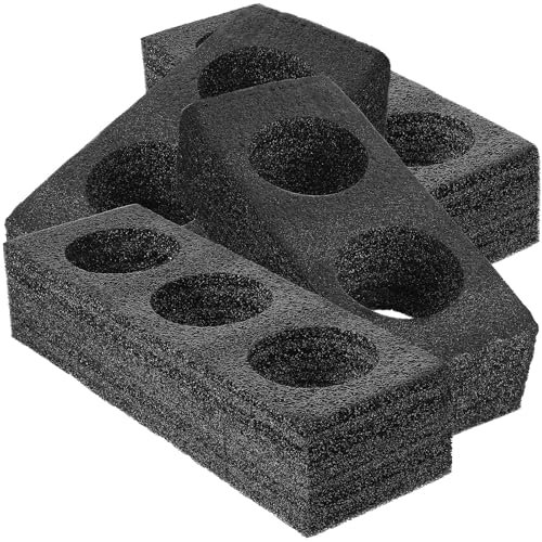 TOPBATHY Getränkehalter-tabletts Aus Schaumstoff 4er-pack Getränketräger Für Getränkehalter Zum Mitnehmen Schwarz Ausführungen Mit 2 Oder 3 Löchern