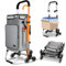 VOUNOT® Carrello Spesa Pieghevole in Alluminio, Carrello Portaspesa 6 Ruote con Borsa Termico e Ganci, 60 L, Grigio
