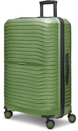 Stratic Check-in Koffer für Damen und Herren | großer XL Trolley 50 x 29 x 76 cm aus hochwertigem, leichtem Polypropylen Material | Doppelrolle & Teleskopgriff| Shine Serie