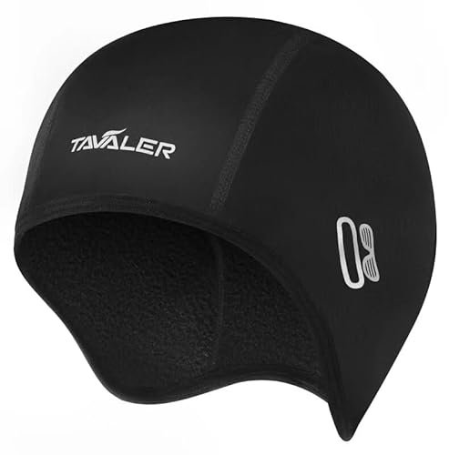 Tavaler Fahrradmütze Unter Helm, Fahrrad Mütze Winter Herren Damen, Helmmütze Fahrrad Thermal, Winddicht, Wasserdicht Mütze Fahrradhelm für Radfahren Laufen Outdoor