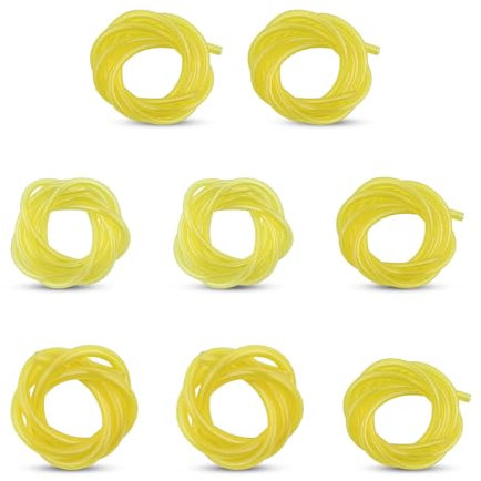 Haishine Tuyau Durite d'Essence, Tuyaux d'Essence pour Debroussailleuse Diamètre 3 x 6mm, 3 x 5mm, 2.5 x 5mm, 2 x 3.5mm pour Souffleur Coupe-Bordure Tronçonneuse Tondeuse à Gazon, 4 Tailles (8 Pièces）