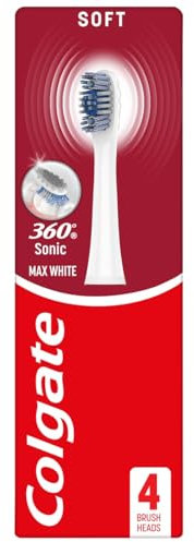Colgate 360 Sonic Max White Battery Powered Toothbrush Refills - Slim Tip Bristles - Soft Battery Toothbrush