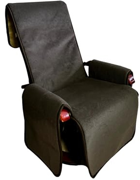 Alpenwolle Sesselschoner Relaxsessel, wendbar, 20% Kaschmirwolle + Alcantaraleder, beide Seiten benutzbar
