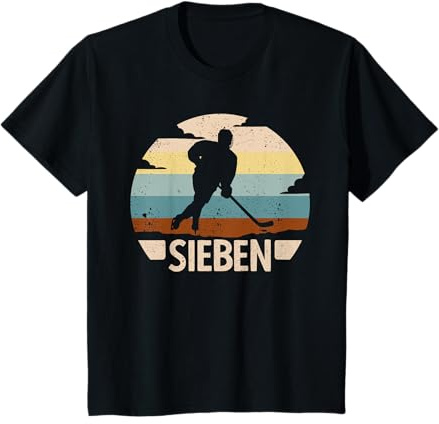 Kinder Eishockeyspieler 7 Jahre Jungs 7. Geburtstag Eishockey T-Shirt