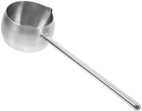 Edelstahl Öl und Spritzlöffel 280ml, Silber, 304 | Suppenkelle Edelstahl, Praktische Große Schöpfkelle, Metallkelle für Kantinen und Restaurants