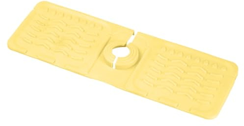 Tapis de protection anti-vidange pour robinet de cuisine - Robinet en silicone - Poignée attrape-gouttes - Tapis d'évier avec un détecteur de pulvérisation rond avec un trou rond - Pour cuisine et