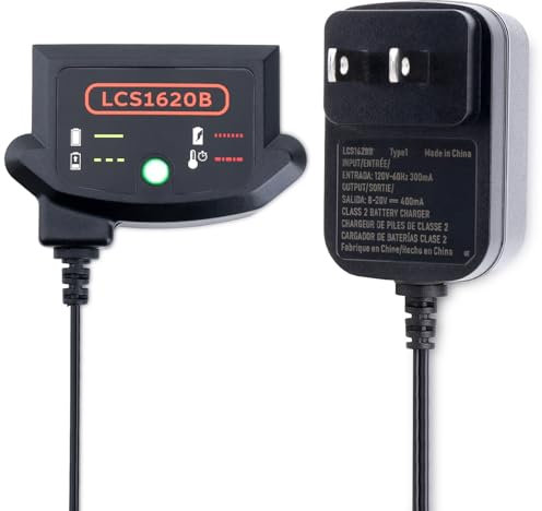 Kekepowtobat Compatible with Black & Decker 20V Battery Charger, LCS1620B Charger Compatible with Black and Decker 12V/20V MAX Lithium Battery LBXR20 LBXR2020 LBX4020 LBX20 for Drill Tools