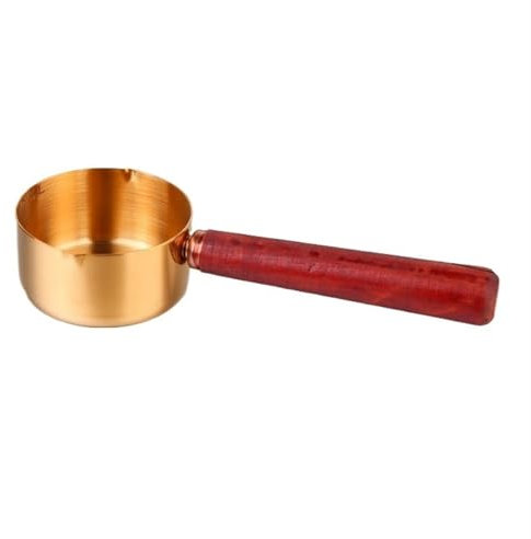 salsera Taza de salsa comercial de acero inoxidable con asa, taza for salsa de carne, mango de madera, taza for salsa occidental, plato for mojar ensalada de tomate separador de grasa para salsera(Med