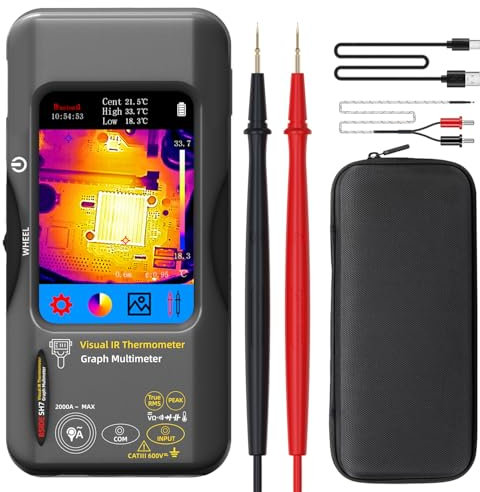 BSIDE SH7 Thermal Imaging Multimeter 2 in 1 with 20000 Counts Multimeter TRMS Touch Screen & Thermal Camera 320X320 IR Imaging ‌for Leaks Electronics HVAC Automotive Industrial