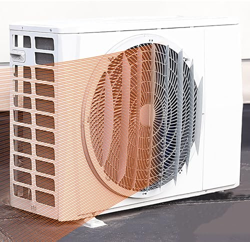 Deflector de aire acondicionado para exteriores, deflector de soplado antidirecto, pintura horneada metalizada, protección universal de condensador de bomba de calor