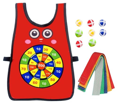 Juego de Captura de Pelotas Medias, Chaqueta pegajosa y Proyectil - Equipo Deportivo Lavable para Parque Jardín Playa Escuela Adultos Actividad Divertida