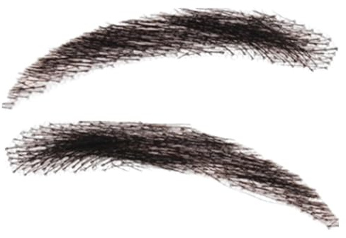 Falska ögonbryn av äkta hår | 1 par ögonbryn med äkta hår | återanvändbara ögonbrynsförlängningar med spets, naturlig och andningsbar, perfekt för festmakeup, fotografering