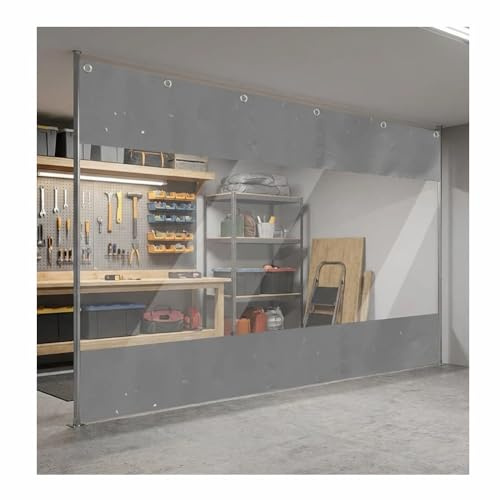Cortina de PVC con panel de lona transparente, barrera divisora personalizada para pérgola al aire libre, ventanas de patio y puerta de garaje