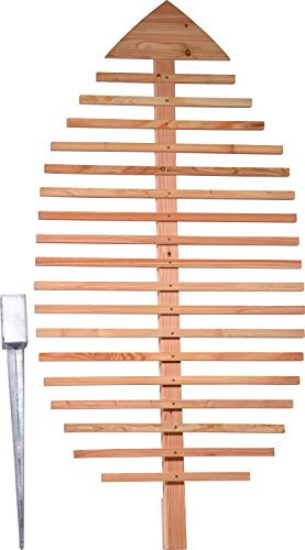 dobar® 58211e Design Rankhilfe Blattform Fagus | Rankgitter Massivholz | XXL-Rankgerüst | Dekorativer Sichtschutz | Rankgerüst Kletterpflanzen | Ranknetz Balkon/Terrasse | 84 x 6,5 x 160 cm | Natur