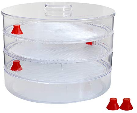 BIONATURE Sprossenmaschine - Sprossenschale, Modern, Transparent, 20.5 x 20.5 x 15.5 cm, Indoor/Outdoor