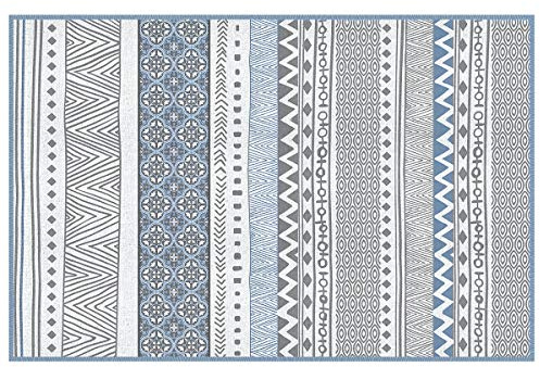 Laroom Küchenteppich, Vinyl, Asilah, Blau, 65 x 100 cm