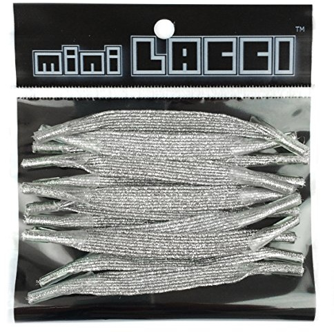 Lacci elastici colore argento Glitter