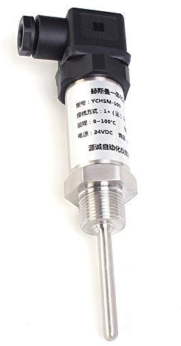 Industrieller Temperaturtransmitter, 0–100 °C Plug-in-integriertes Temperatursensormodul DC 4–20 mA PT100 Wärmewiderstand
