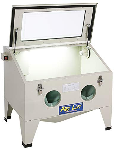 Pro-Lift-Werkzeuge Sandstrahlgerät 190 l Sandstrahlkabine Sandstrahler 190 Liter mit Zubehör sand blaster Sandstrahlkabinett