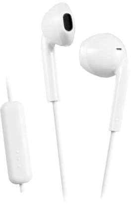 JVC HA-F17M-W-U Cuffie auricolari In-ear, a prova di sudore (IPX2), Microfono e telecomando a un pulsante integrati, cavo di 1m colorato con spinotto sottile, Bianco