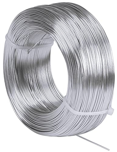 200m / 656ft Aluminum Craft Wire, Silver Craft Wire 1mm, 18 Gauge Sculpting Metal Wire, Bendable Wire for DIY Modelling Crafts, Bike Model, Beading Jewelry Making