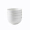 Vencier Set of 4 Porcelain 600ml Bowls | Cereal, Pasta, Noodles, Ice Cream | White Serving Bowls | Microwave Safe & Dishwasher Safe