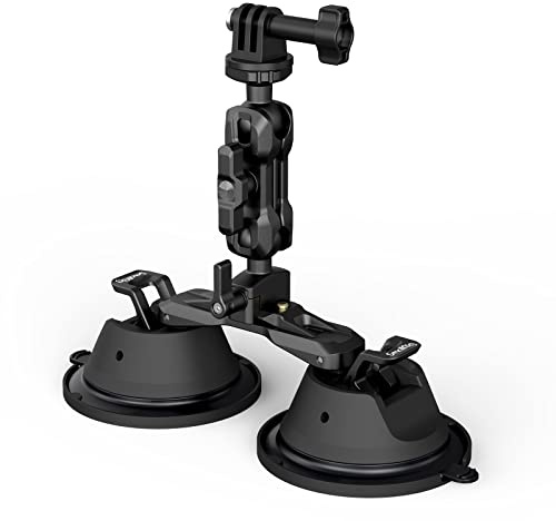 SMALLRIG Suction Cup Mount für GoPro, zur Windschutzscheibe & Autofenster, SaugnapfHalterung für Sony DSLR, leichte Kameras, Fahrzeugaufnahmen, Vlogging, Action-Kameras, mit Action-Kamera-Halterung