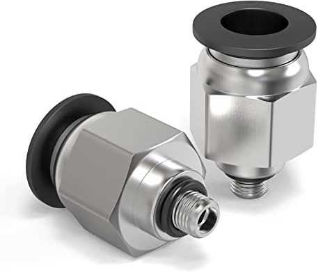 TAILONZ PNEUMATIC Male Straight 4mm Tube OD x M5 Thread Push to Connect Fittings PC4-M5(Pack of 10)