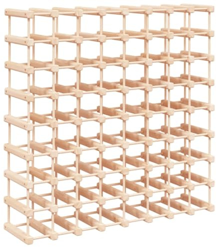 vidaXL Vinställ för 72 flaskor 90,5x23x90,5 cm massiv furu