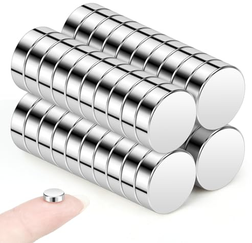 Wukong 9x3mm Calamite al Neodimio, Magneti Rotondi Potenti da 40 Pezzi, Calamite da Frigorifero, Adatti per Lavagne, Artigianato, Ufficio, Casa e Scene Creative Fai-da-te