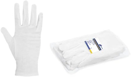 Zwirnhandschuhe Unterziehhandschuh aus reiner Baumwolle, Größe 9 | Packung (10 Stück)