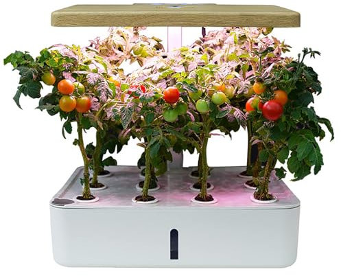 YZRDCXM Hydroponic Growing Kits & Systems,Indoor Hydroponics System Indoor Garden Planter Indoor Garden,veg Growing Kit With LED Grow Light,with Hydrating Pump, Adapter, Net Pots, Timer