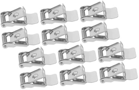 ETHZZLE 12stücke Feder-halteclips Für Einbauleuchten Gefederte Leuchten-clips Montagezubehör Für Downlights Und Strahler Verstellbare Halterungen Aus Kaltgewalztem Blech