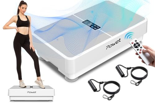 Vibration Plate Exercise Machine, Full Body Vibration Platform for Lymphatic Drainage Pure White
