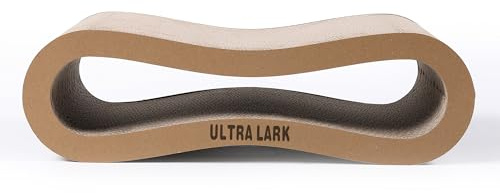 ULTRALARK Cama rascador para Gatos Ultimate, diseño en Forma de 8, cartón y Estructura, Mueble para Gatos Duradero para rascar y Descansar en Interiores.
