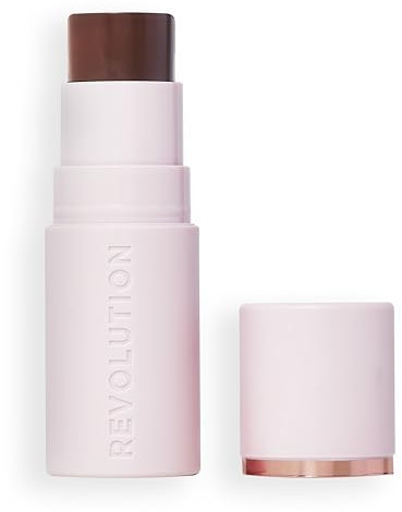 Revolution, Skin Silk Bronzer Stick, Colore Modulabile per Guance, Occhi e Labbra, Formula Crema-Polvere, Vegan & Cruelty-Free, Dark Cocoa, 4.5g