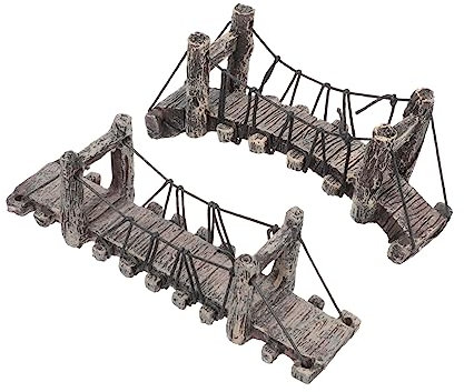 TOGEVAL 2stücke Kleine Gartenbrücke Dekoration Mikro Landschaftsornamente Aus Resin Für Balkon Garten Und Bonsai Für Märchengärten Und Puppenhäuser Leicht Und Kreativ