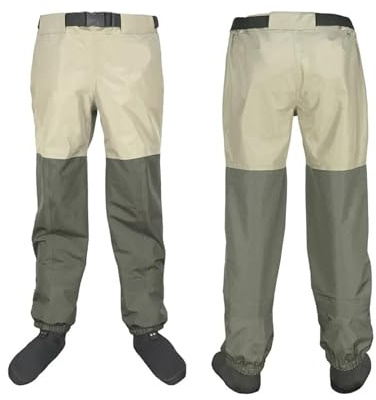 YXADGML Hip Waders Trampolieri da Pesca a Mosca Pantaloni da trampoliere for Pesci Tute a 3 Strati Abiti Impermeabili Trampolieri Morbidi Stivale Traspirante(XXL)