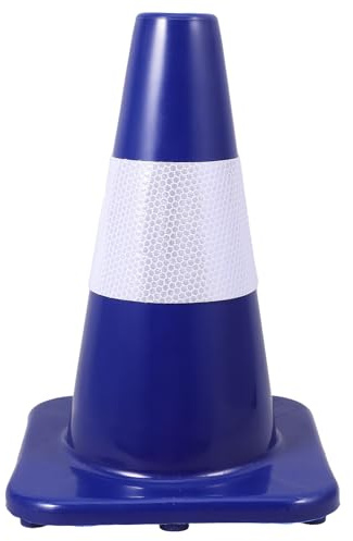 WEKADRIN Cono de Seguridad Vial Reflectante de PVC Rojo 30X20X20 CM Ligero y Resistente para Gestión de Tráfico y Barrera de Estacionamiento