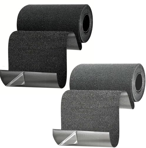 2 Stück Gewebe-Reparaturband, 10x200cm Schwarz & Grau, Flicken Selbstklebend Stoff, Flicken für Sofa, Daunenjacke, Risse oder Löcher in Stoff, Zelt und Bootsverkleidung, Strapazierfähig, Wasserdicht