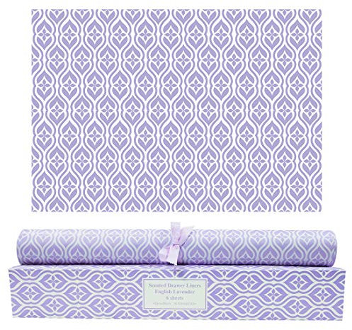 SCENTORINI Schrankpapier Lavendel Duft für Schubladen, Kommodenregal, Wäscheschrank und Kleiderschrank, 6 Blatt